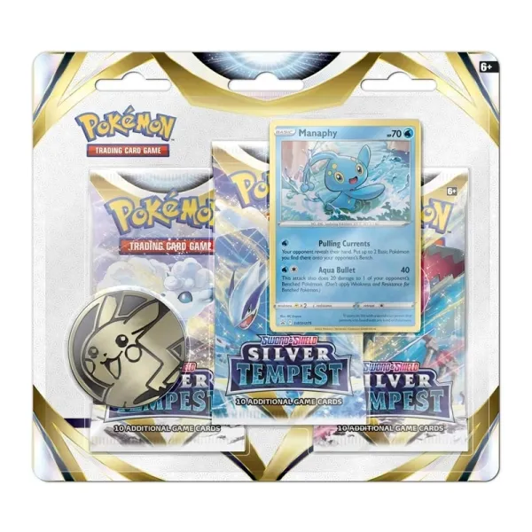 Pokemon Silberne Sturmwinde 3-Pack Blister Manaphy